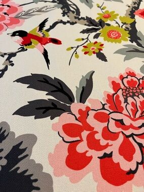 Waverly Candid Moment Birds Ebony Cotton Upholstery Fabric - Sold by the Yard